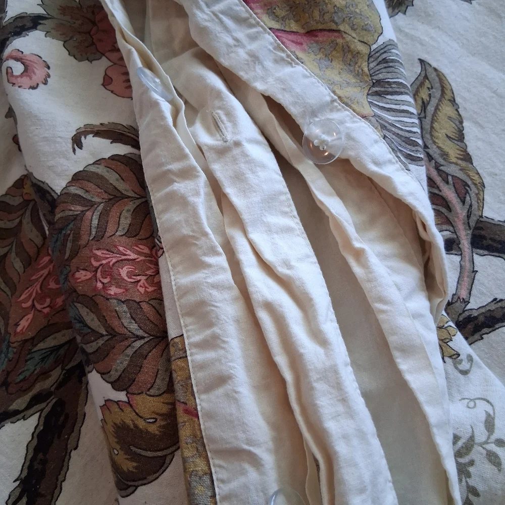 Pottery Barn Gianna Floral Duvet Cover Cotton Linen Queen